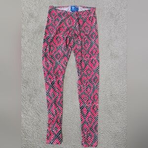 Adidas Black and Red Leggings Size Small